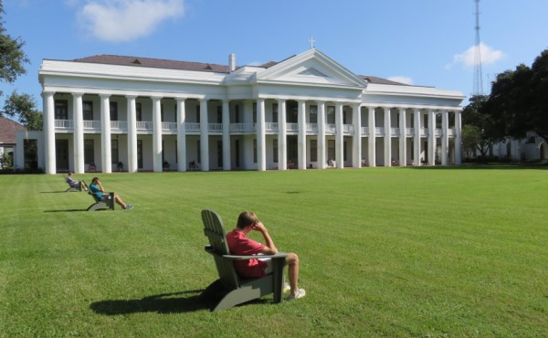 The Sophomore Silent Retreat takes place on the grounds of Manresa House of Retreats in Convent, LA.