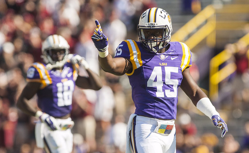 LSU linebacker and Jesuit alumnus Deion Jones '12. Photo courtesy LSU Athletics.