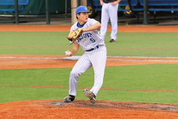 Brandon Briuglio pitched a complete game allowing one run on two hits. He struck out five Chiefs to improve his record to 4-0.