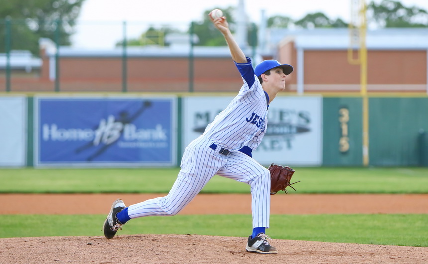 Richard Oubre turned in an outstanding performance. He pitched a complete seven inning shutout, giving up three hits, one walk, and striking out eight Eagles.