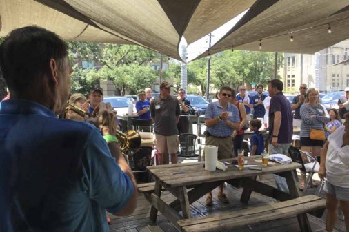 Bob Peri '82 plays the Jesuit alma mater and fight song for all to enjoy.
