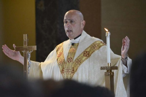 Fr. Christopher Fronk, S.J. led the Jesuit community's graduation mass on May 20, 2017.
