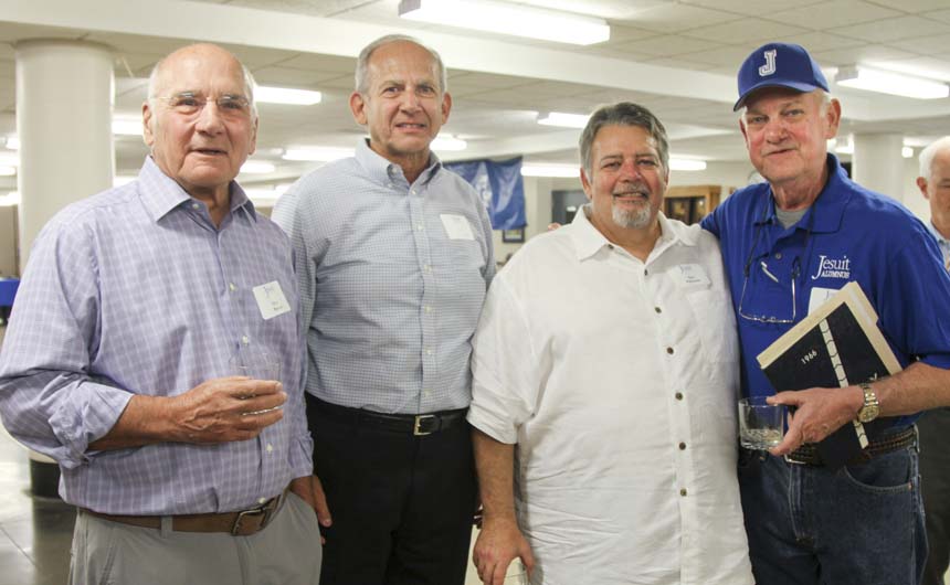 Dick Marino, Glenn Gennaro, Gus Palumbo, and Gary Bougere at their Golden Anniversary 50-year reunion in June of 2016.