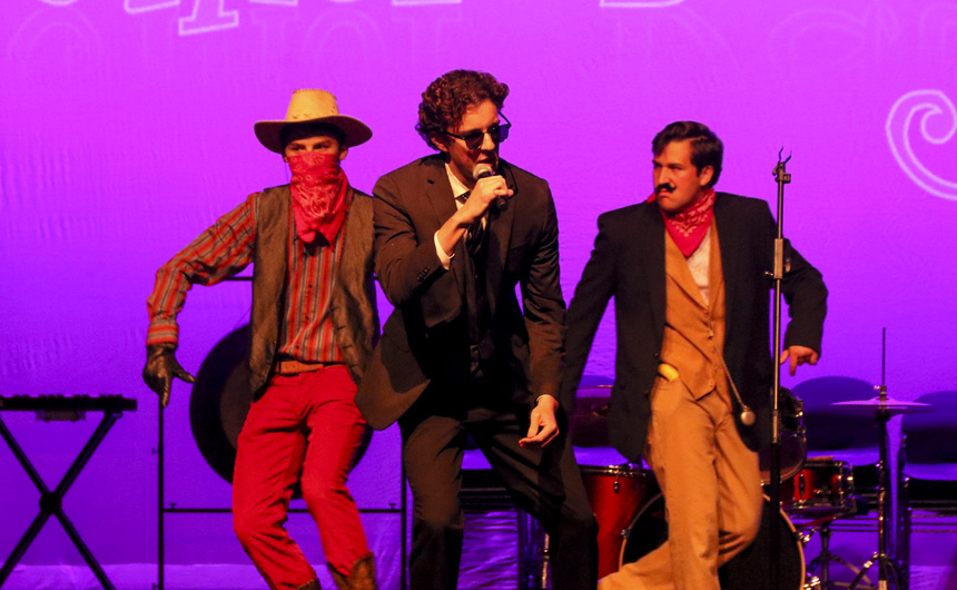 Will Hite shows off his rendition of "Wanted Dead or Alive."