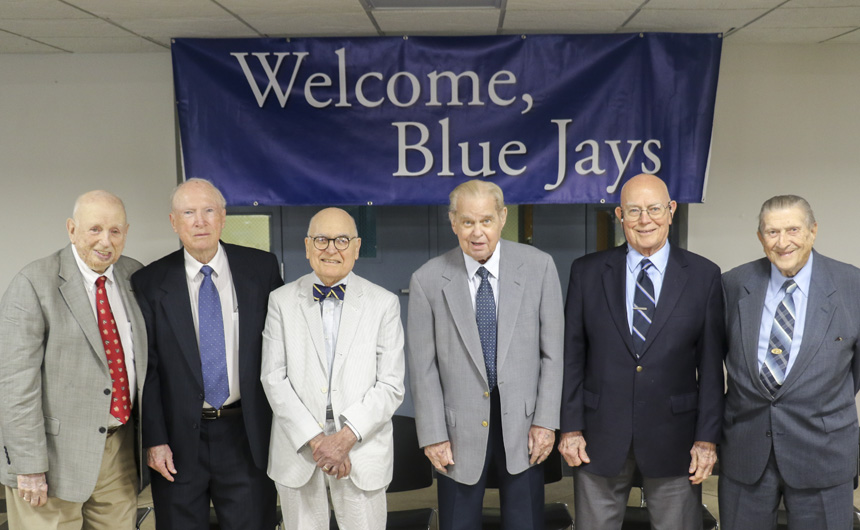 The 70 year Class of 1948: Bob McIntyre, Joe Shirer, A.J. Caprito, Wil Prados, Allan Smuck, Simon Savoie