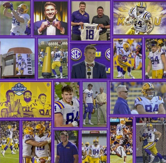 A collage of Foster Moreau's photos created by his mother, Patricia Moreau